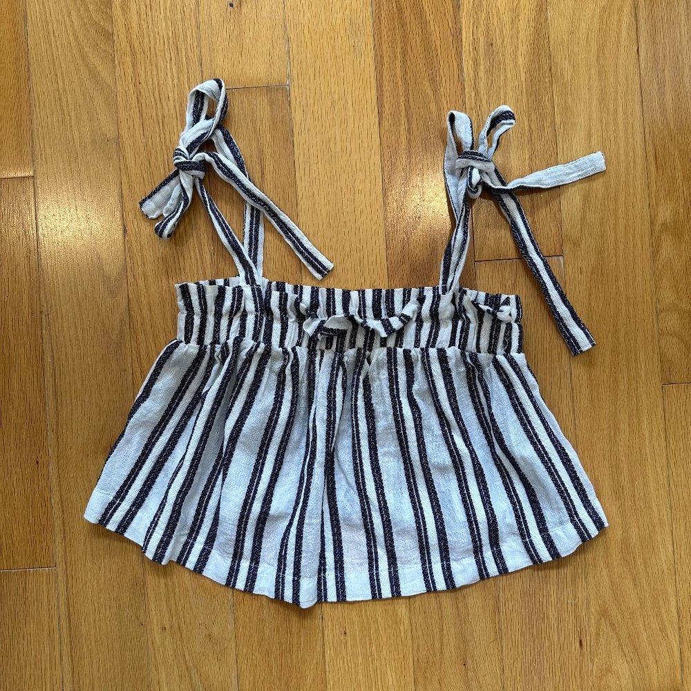 Cotton On Blue & White Striped Flowy Tank - XS